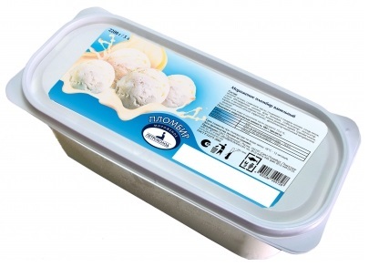 Мороженое Пломбир ваниль 2,2кг (Айсберри)