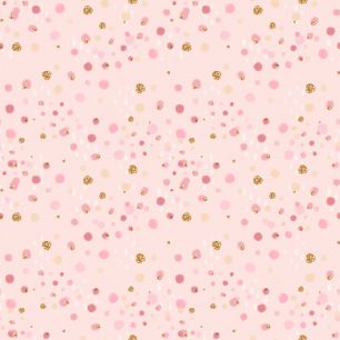 Хлопок Перкаль Розовые капельки с эффектом глиттера 50х37 limit