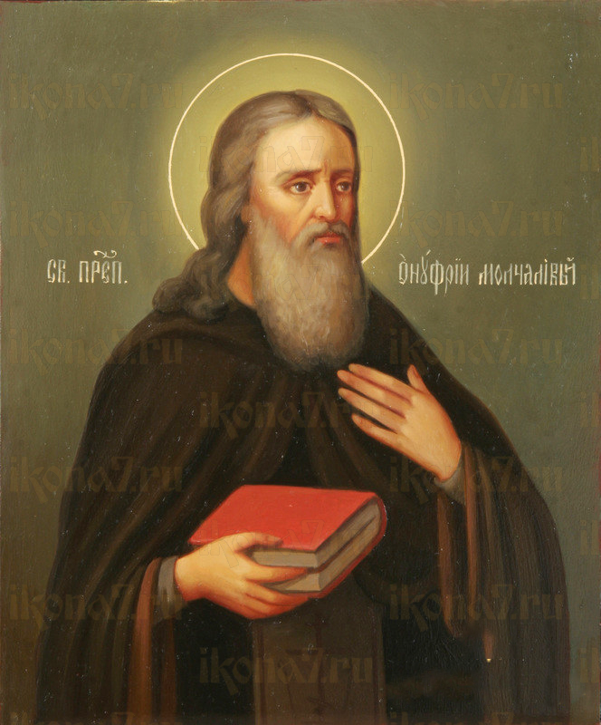 Икона Онуфрий Печерский преподобный (рукописная)