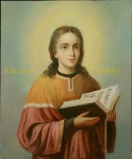 Икона Леонтий Печерский преподобный (рукописная)