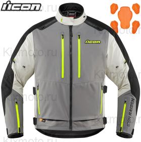 Куртка Icon Raiden, Серо-черно-белая