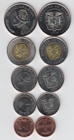 Панама Набор 5 монет