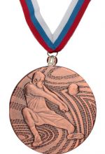 Медаль волейбол наградная с лентой 3 место 40 мм