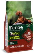 Monge Dog BWild GRAIN FREE беззерновой корм из мяса ягненка с картофелем и горохом для взрослых собак всех пород 2,5 кг