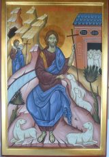 Икона Добрый Пастырь (рукописная)