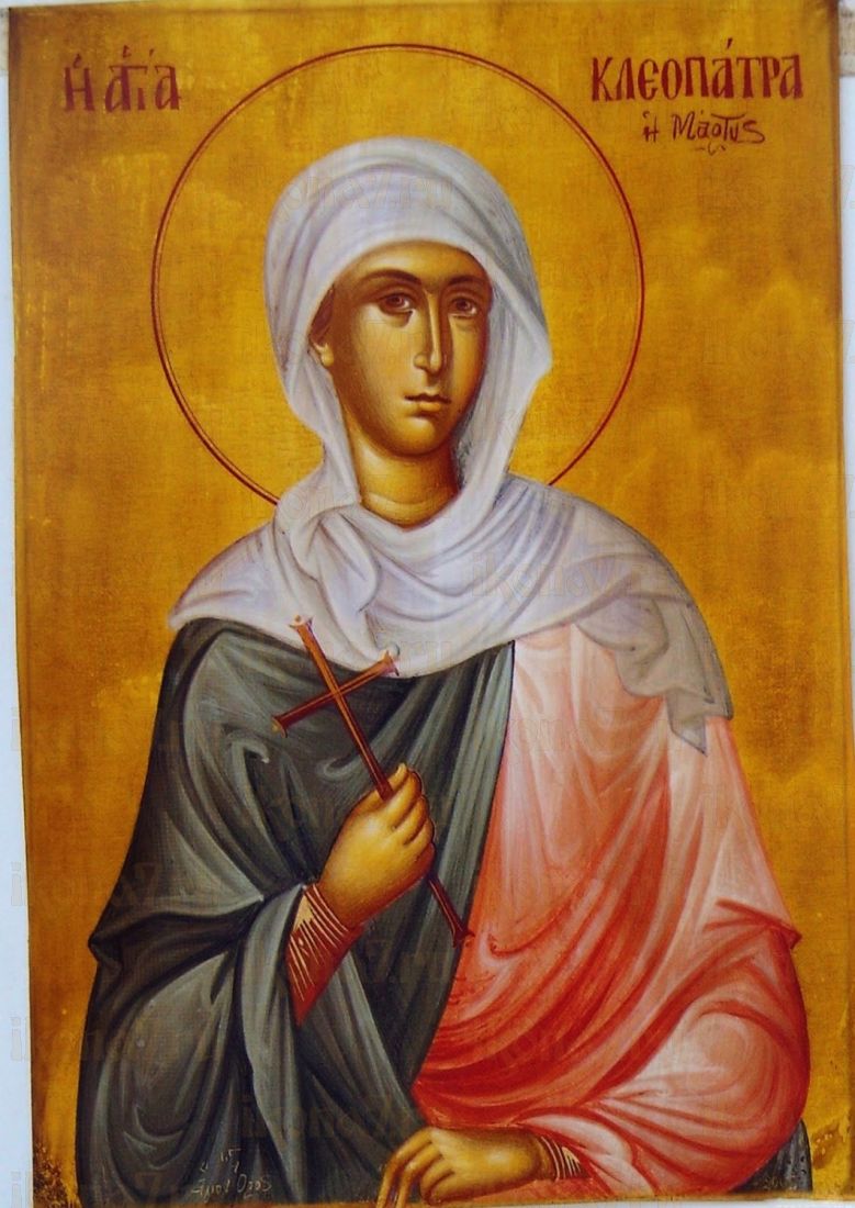 Икона Клеопатра Палестинская блаженная (рукописная)
