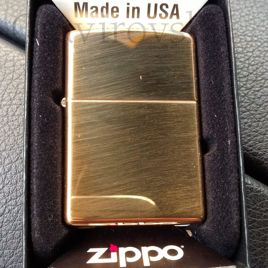 Зажигалка Zippo золотой глянцевый