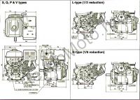 Двигатель Erma Power GX390 D25(13 л. с.) присоединительные размеры