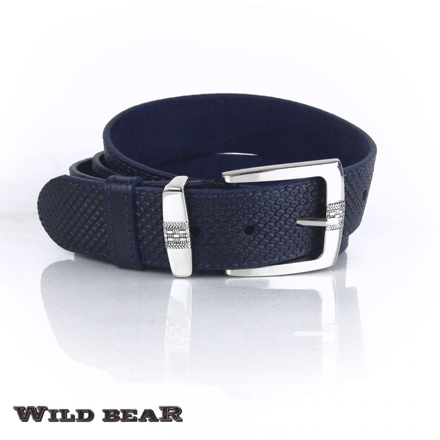 Ремень WILD BEAR RM-018m Dark-blue (в кожаном чехле)