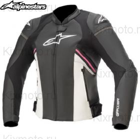 Куртка женская Alpinestars Stella GP Plus V3 Airflow, Черно-бело-розовая