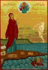 Покровительница Рыбаков икона Божией Матери (рукописная)