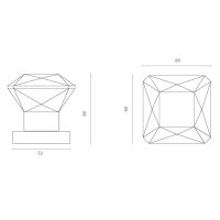 Комплект кноб Glass Design Diamond Q. схема