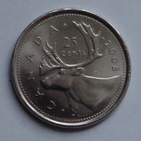 25 центов 2008 года Канада UNC