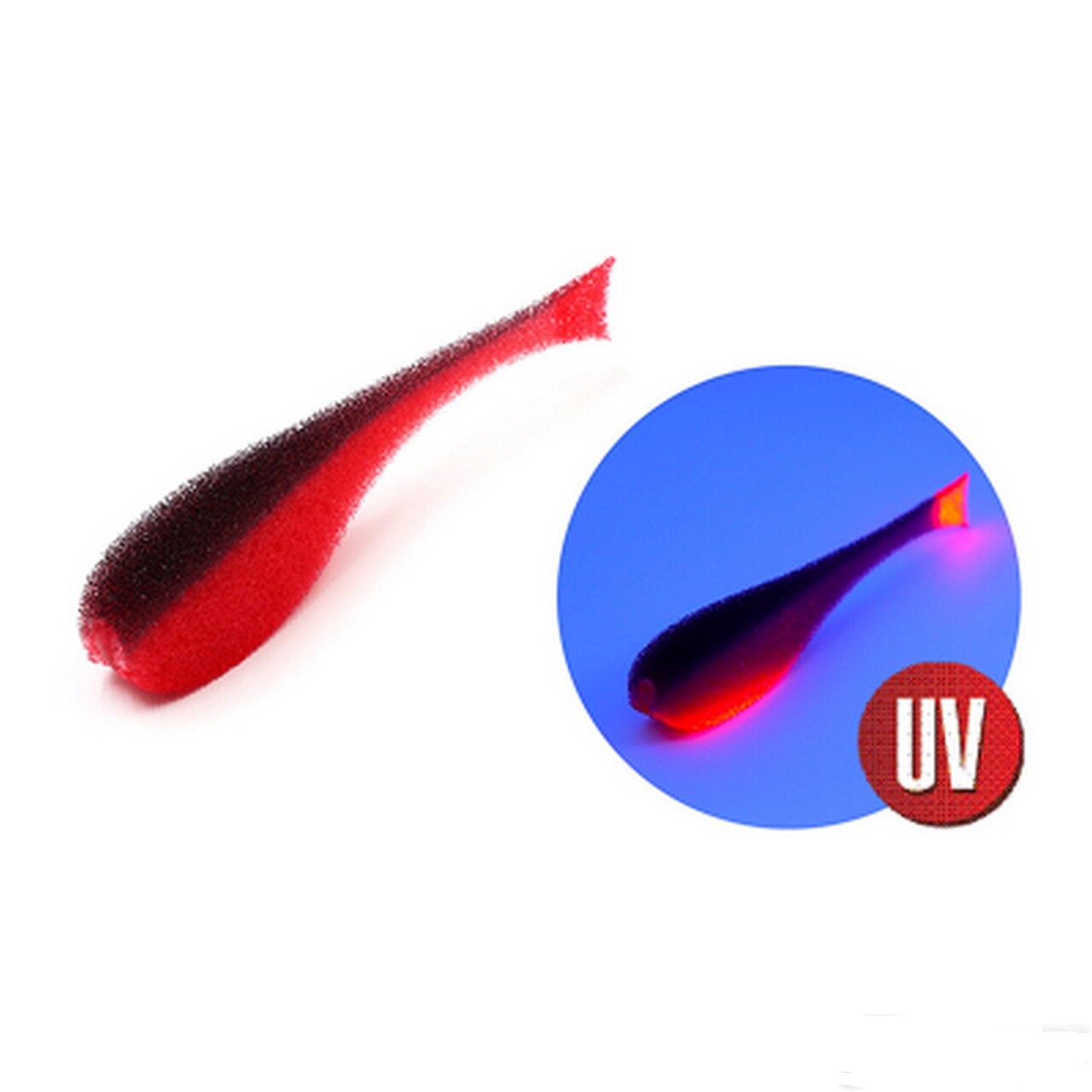 Поролоновая рыбка цвет 24 UV, уп.(5шт.) с силиконовой вставкой