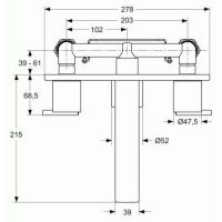 Смеситель Jado Glance для раковины H2109AA схема 2