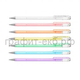 Ручка гелевая Pentel Hybrid Milky пастельный ассорти 0.8мм K108