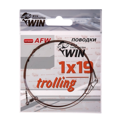 Поводок для троллинга Win 1х19 (AFW) Trolling 16 кг 50 см