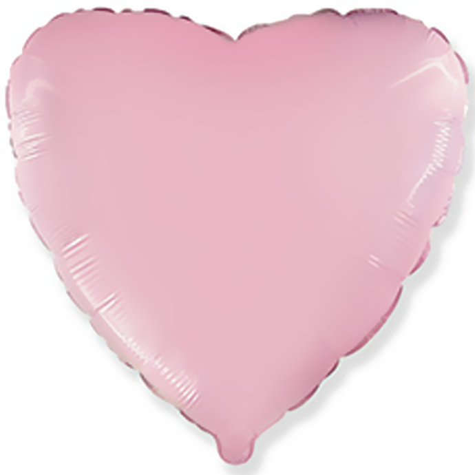 Шар (32''/81 см) Сердце, нежно-розовый