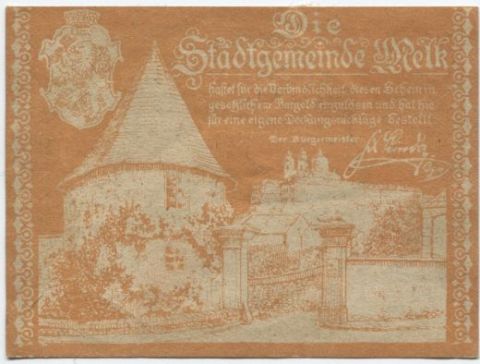 Нотгельд 50 геллеров 1920 года Австрия