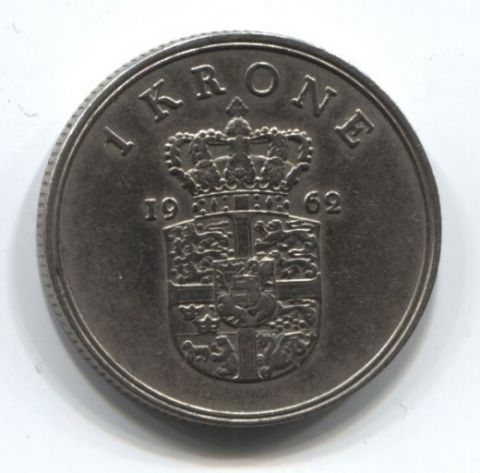 1 крона 1962 года Дания