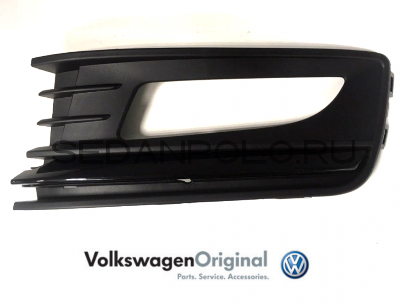 Облицовка ПТФ VAG левая Черная Volkswagen Polo Sedan