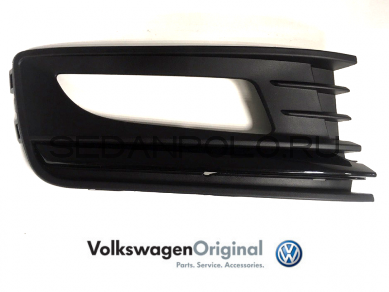 Облицовка ПТФ VAG правая Черная Volkswagen Polo Sedan