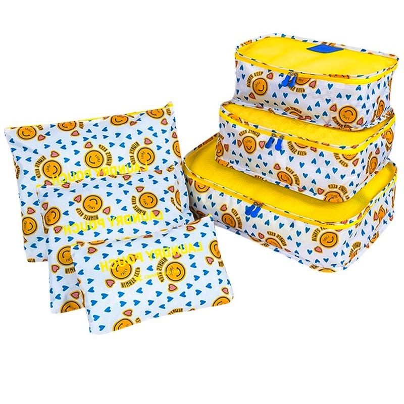 Набор дорожных сумок Laundry Pouch, 6 шт, цвет жёлтый