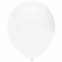 Шар (10''/25 см) Белый , пастель, 100 шт., Орбиталь