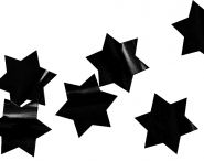 Конфетти фольга, звёзды, чёрные, 3 см, 30 гр