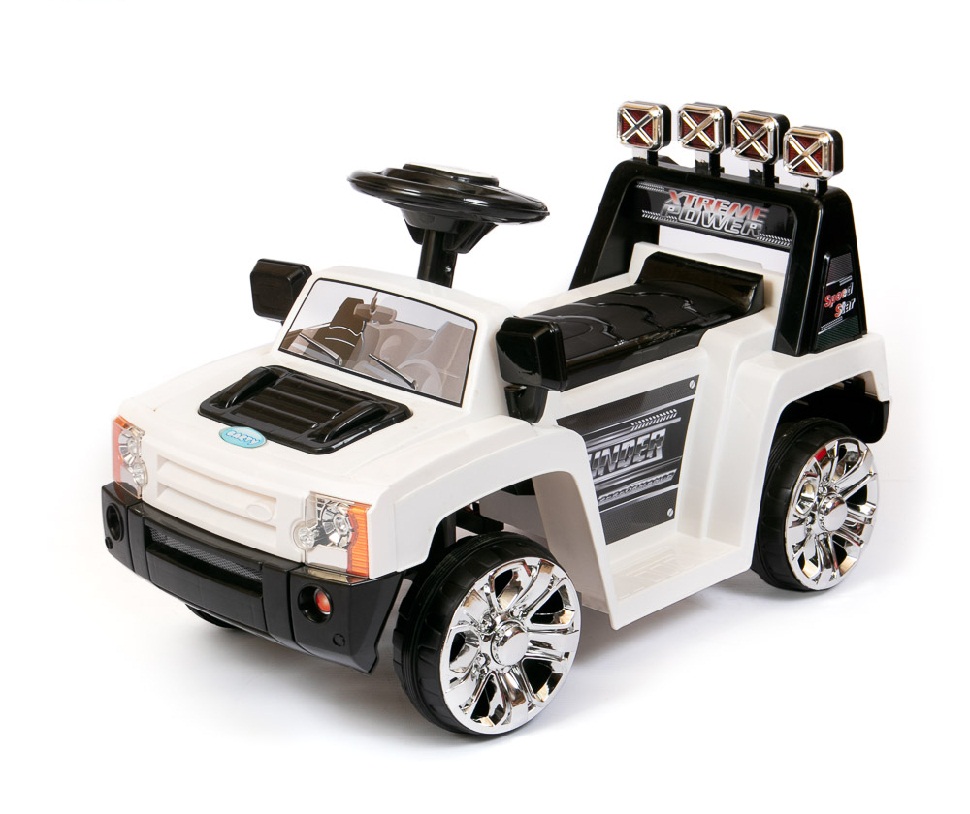 4165. Детский мини-электромобиль Land Rover белый