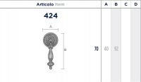 Мебельная ручка Enrico Cassina 424/70 схема