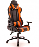 Компьютерное кресло Everprof Lotus S2 игровое, обивка: искусственная кожа, цвет: оранжевый/черный
