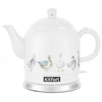 Чайник KitFort КТ-691-2 (белый с рисунком)