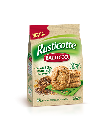 Печенье с семенами чиа, льна и подсолнечника 350 г, Rusticotte Balocco 350 g
