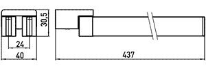 Полотенцедержатель двойной Emco Loft 0550 001 41 схема 3