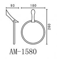 Полотенцедержатель Art&Max Elegant AM-1580 схема 2