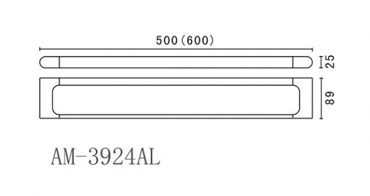 Полотенцедержатель Art&Max Platino (Платино) AM-3924AL схема 2