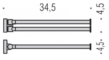 Двойной полотенцедержатель Colombo PLUS W4913 схема 2