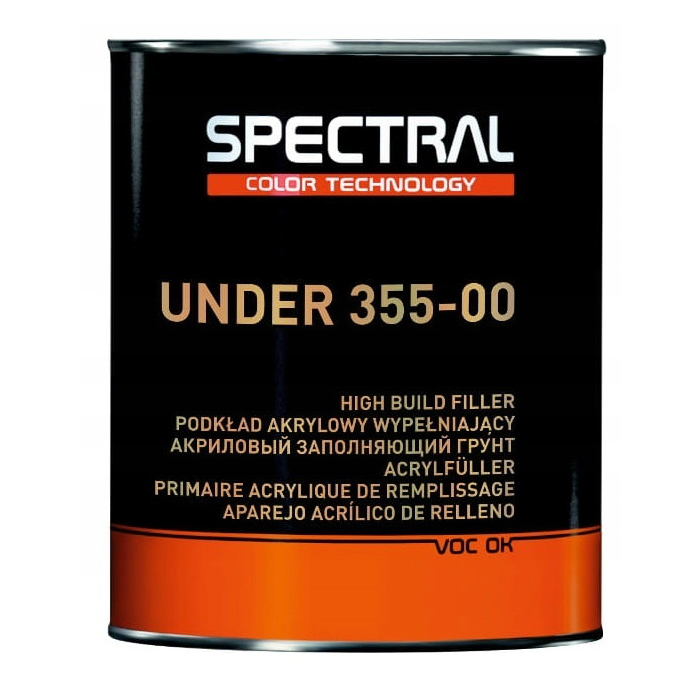 Spectral UNDER 355-00 P5 Сильно заполняющий акриловый грунт 4:1 черный, объем 2,8л.