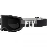 Fly Racing Zone Black/White Dark Smoke Lens очки для мотокросса