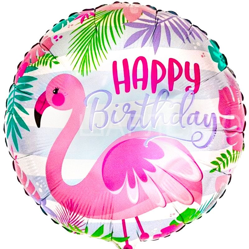 Круг "HAPPY BIRTHDAY" Фламинго