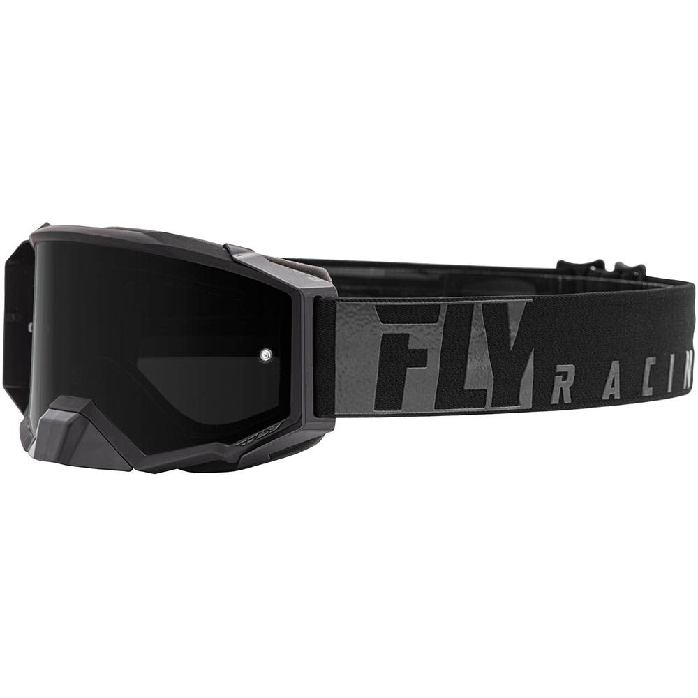 Fly Racing 2021 Zone Pro Black Dark Smoke Lens очки для мотокросса