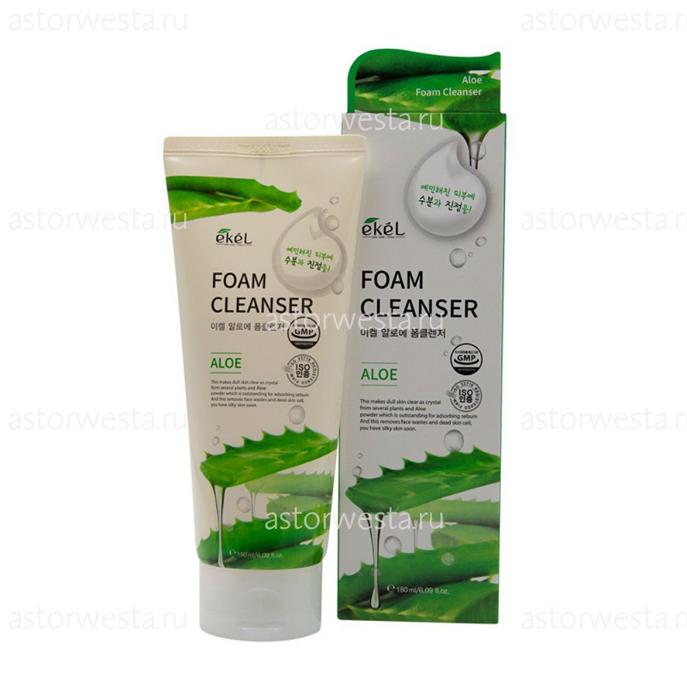 Ekel Foam Cleanser Aloe, 180 мл. Пенка д/умывания с экстрактом Алоэ