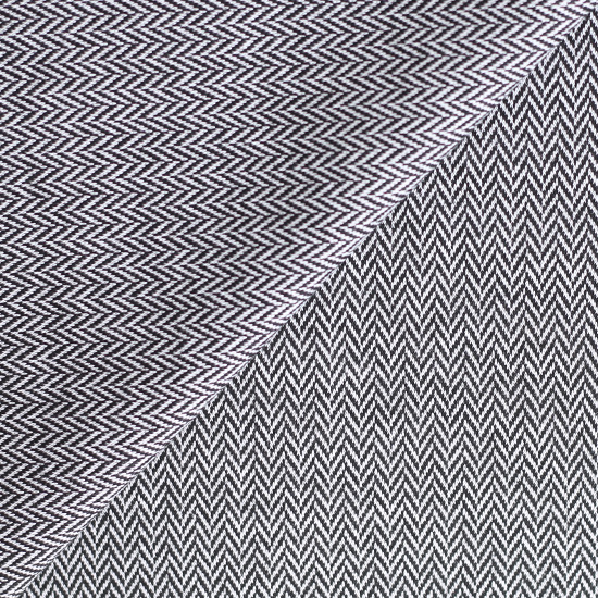 Лоскут трикотажной ткани Драп (ёлочки) Черно-белый 50х30