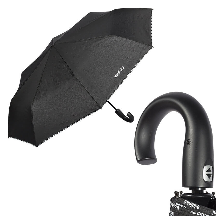 Зонт складной Baldinini 6002-OC logo line black