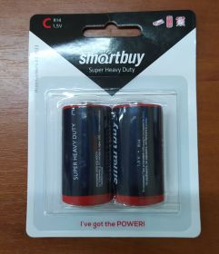 батарейка SMARTBUY R14 (солевые), 2/24/288