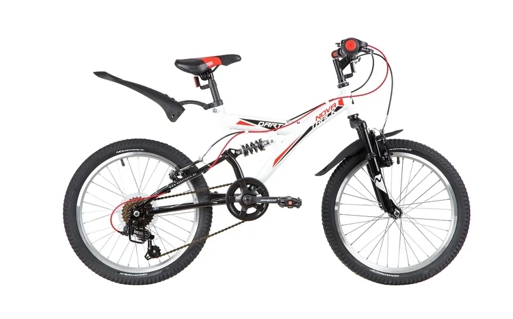Подростковый горный (MTB) велосипед Novatrack Dart 20 6 (2020) Белый (139723)