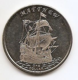 Каравелла "Мэттью" 1 доллар Острова Гилберта 2015