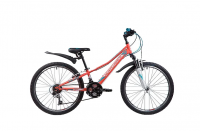 Подростковый горный (MTB) велосипед Novatrack Valiant 24 (2019) Коралловый (133985)