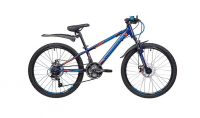 Подростковый горный (MTB) велосипед Novatrack Lumen 24 Disc (2019) Синий (134016)